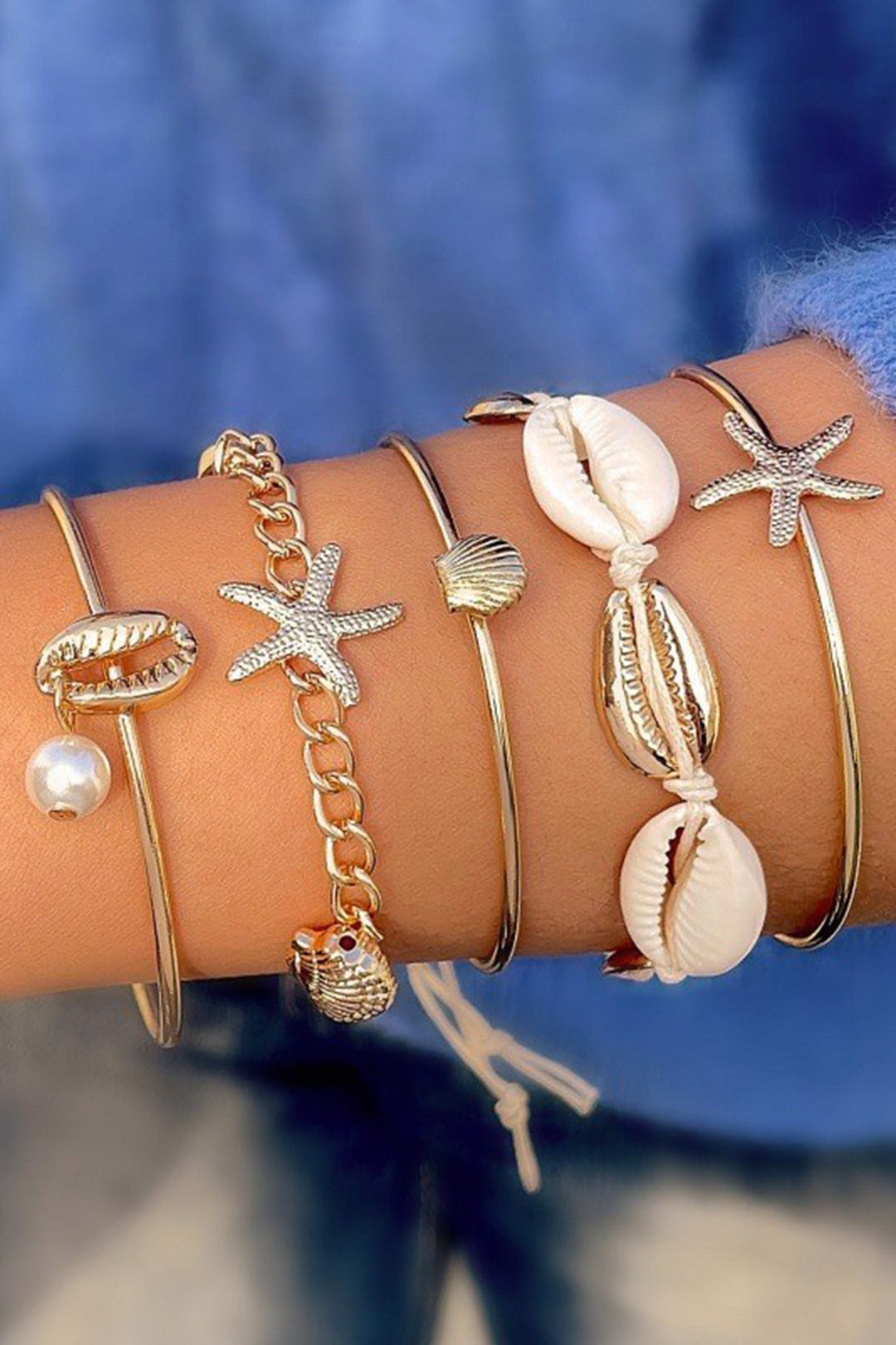 SHELLS AND STARFISH BRACELET